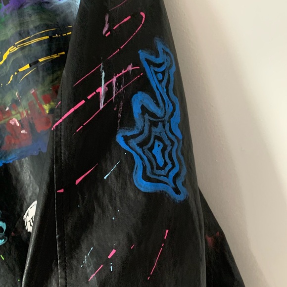 Hand painted Zara men’s jacket - Picture 3 of 6